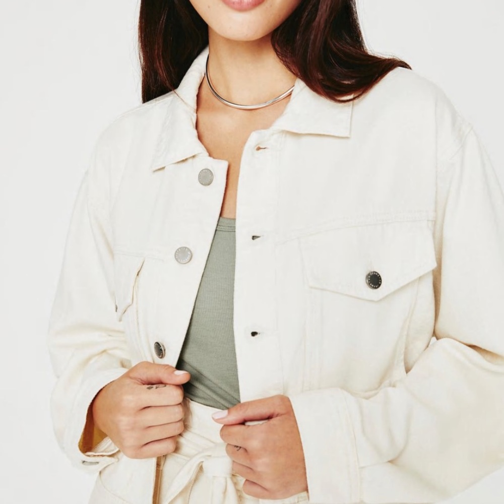 AG Mirah Cropped Jacket in Ecru